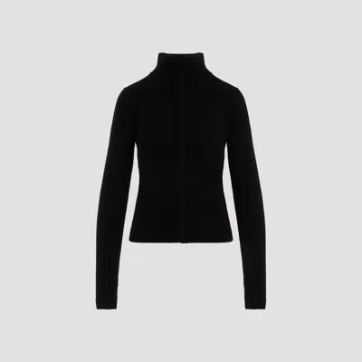 Rick Owens Womens Black Headon Double Lupetto High Neck Cashmere-blend Jumper