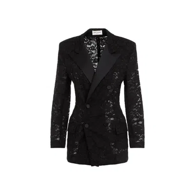 Saint Laurent Double-breasted Jacket In Wool