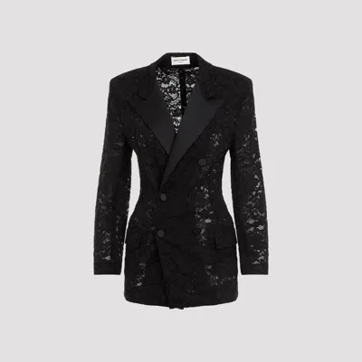 Saint Laurent Double-breasted Jacket In Wool