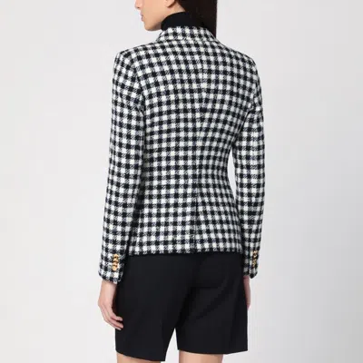 Tagliatore Double Breasted Checked Jacket With Notched Lapels