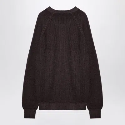 Tagliatore Wool Crew Neck Pullover With Raglan Sleeves
