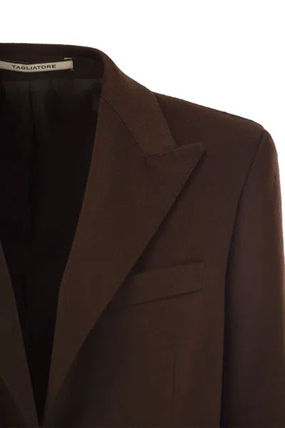 Tagliatore Tailored Cashmere Blazer With Peaked Lapels