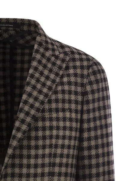 Tagliatore Men's Houndstooth Virgin Wool Blend Jacket