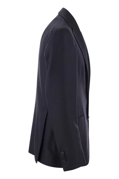 Tagliatore Virgin Wool Jacket In Black