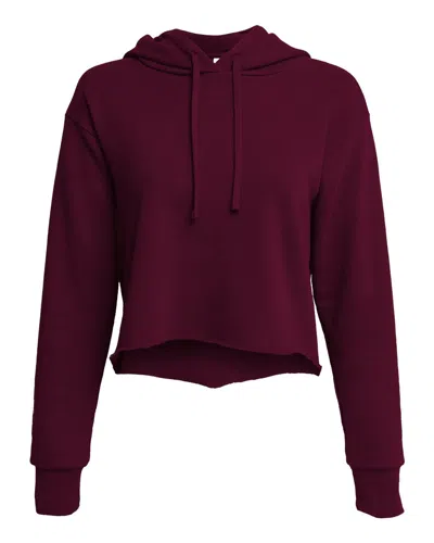 Next Level Women's Laguna Sueded Raw Edge Crop Hoodie In Multi