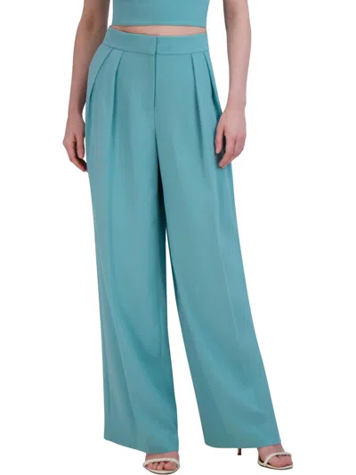 Bcbgmaxazria Pleated Wide Leg Pants In Blue