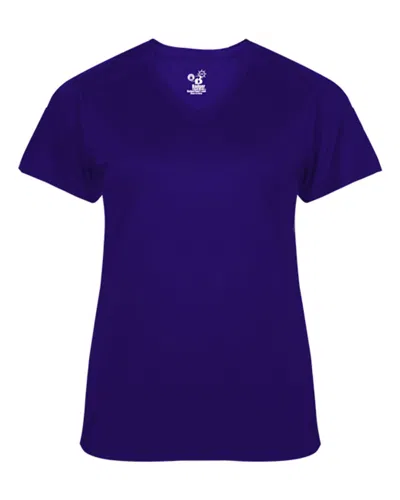 Badger Ultimate Softlock Women's V-neck T-shirt In Purple