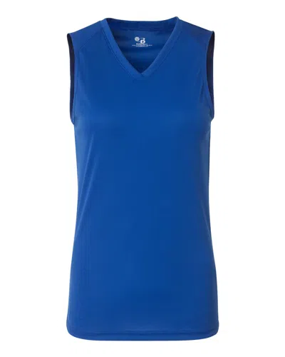 Badger Women's B-core Sleeveless T-shirt In Blue