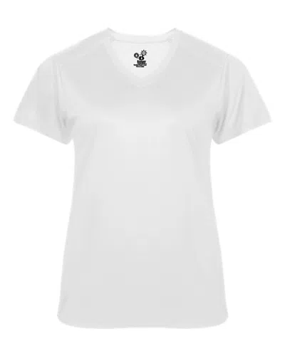 Badger Ultimate Softlock Women's V-neck T-shirt In White