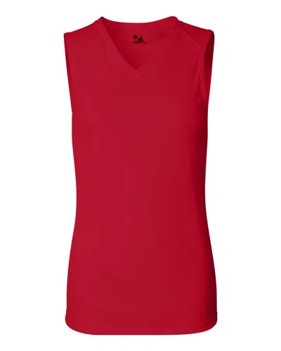 Badger Women's B-core Sleeveless T-shirt In Red