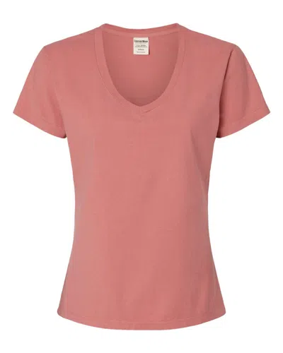 Comfortwash By Hanes Garment-dyed Women's V-neck T-shirt In Multi