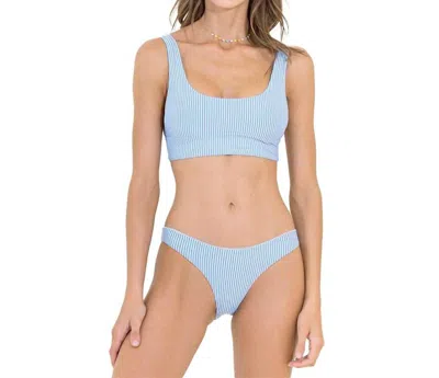 Maaji Flirt Thin-side Bikini Bottom In Blue In Blue
