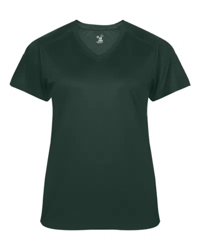 Badger Ultimate Softlock Women's V-neck T-shirt In Green
