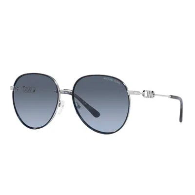 Michael Kors Mk 1128j 10158f 58mm Womens Aviator Sunglasses In Silver