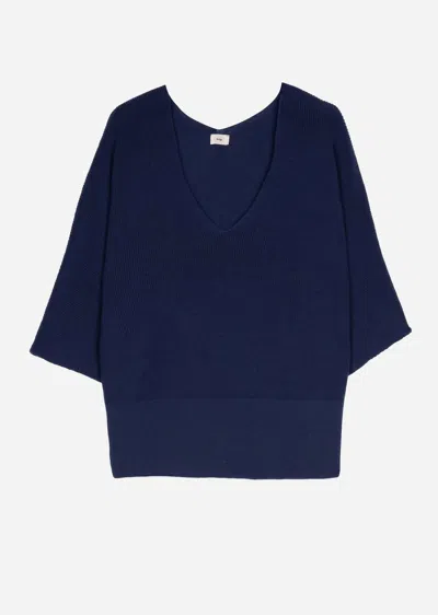 Ange Women's Lenono Loose Knit Sweater In Navy In Blue