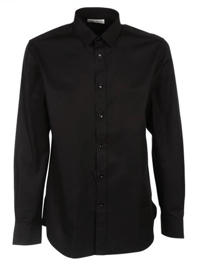 Shop Saint Laurent Jacquard Shirt In Nero