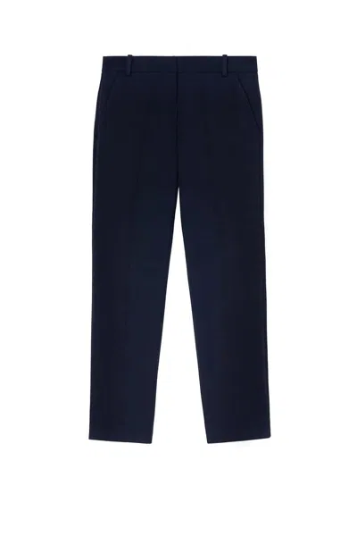 Pinko Pantalon Cigarette En Tissu Technique In Blue
