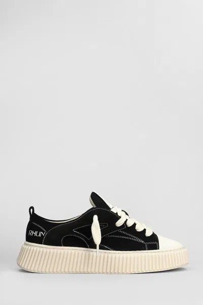 Rhun Lace-up Fastening Sneakers In Black