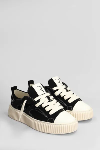 Rhun Lace-up Fastening Sneakers In Black