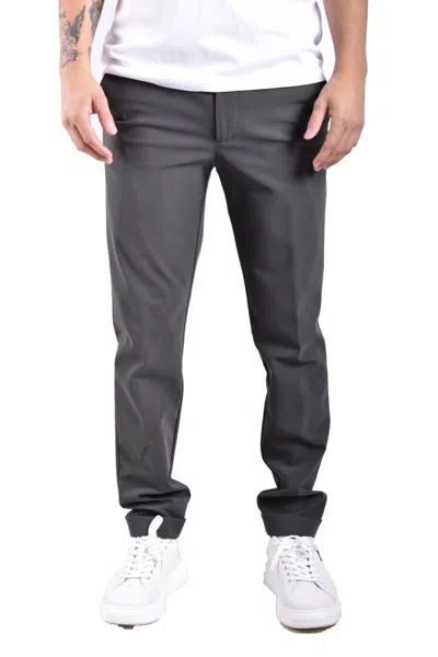 Rrd Black Wool Blend Trousers In Green