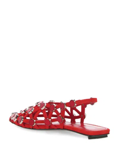 Attico Ballerina ''grid'' Red In Red