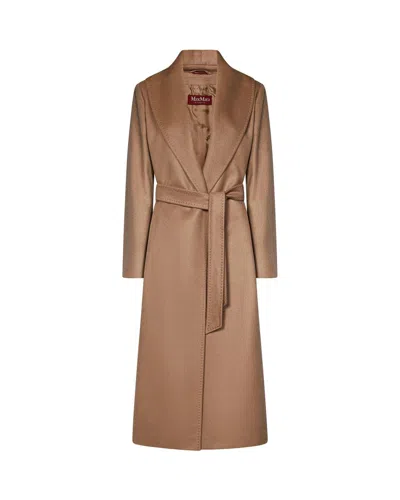 Max Mara Loriana Belted Wool Coat In Toni Netri
