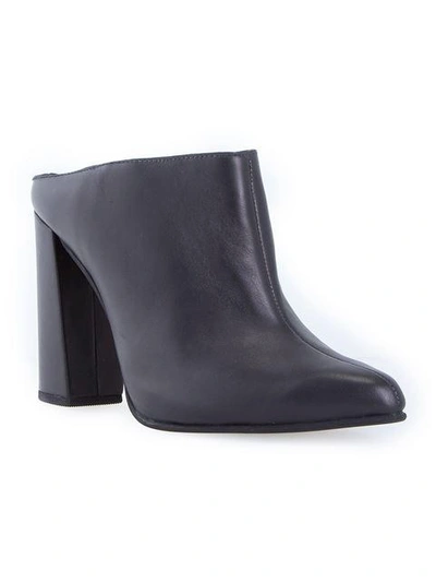 Studio Chofakian Leather Mules In Black