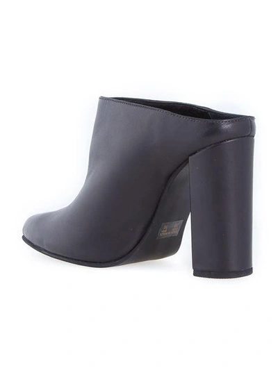 Studio Chofakian Leather Mules In Black