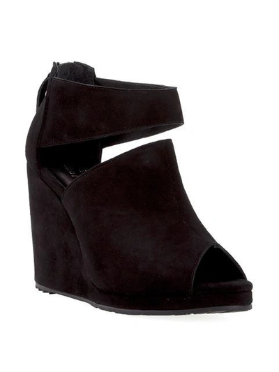 Studio Chofakian Wedge Sandals - Black In Black