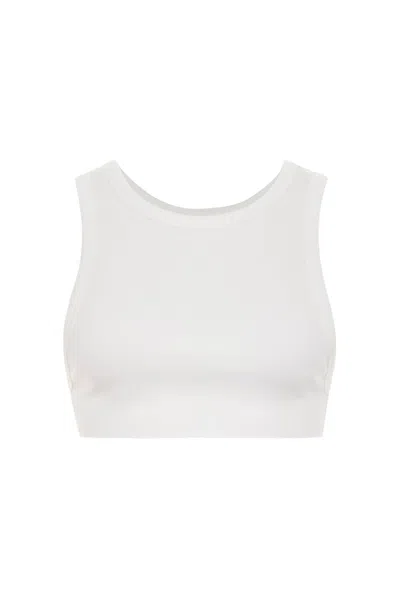 Gergana Ivanova Women's Bella Crop Tank Top In White In White
