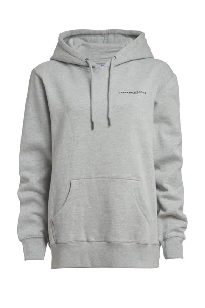 Gergana Ivanova Women's Organic Cotton Hoodie In Grey In Grey
