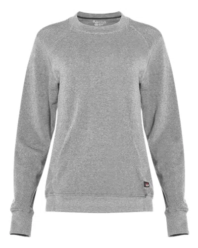 Badger Fitflex Women's French Terry Sweatshirt In Blue