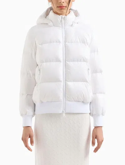 Armani Exchange Quilted Jacket In White