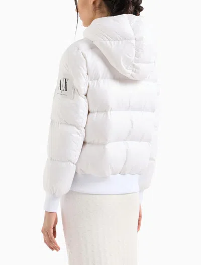 Armani Exchange Quilted Jacket In White