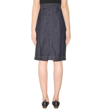 Shop Tomas Maier Denim Skirt In Blue