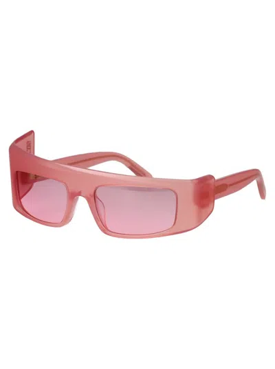 Gcds Gd0043 Sunglasses In 75t Fucsia Luc/bordeaux Grad