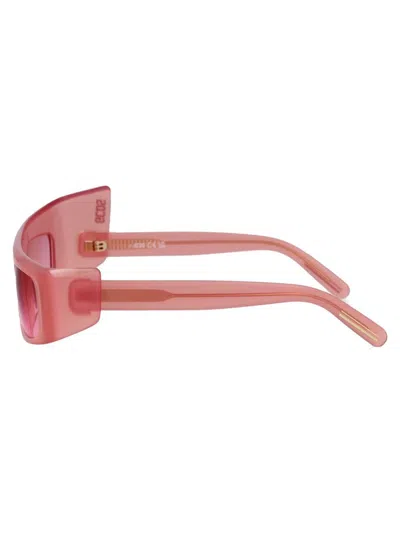 Gcds Gd0043 Sunglasses In 75t Fucsia Luc/bordeaux Grad