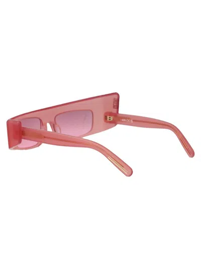 Gcds Gd0043 Sunglasses In 75t Fucsia Luc/bordeaux Grad