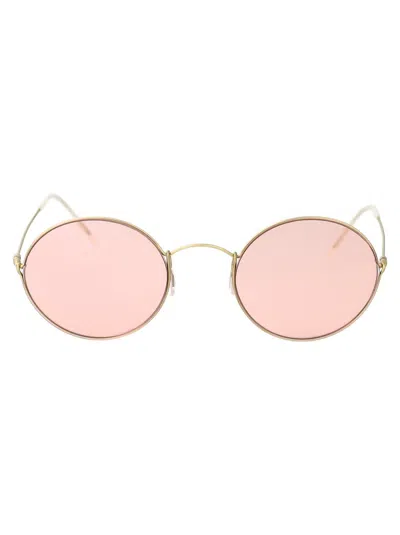 Shop Giorgio Armani Sunglasses In 3002/5 Pale Gold