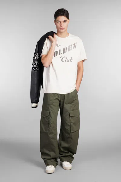 Golden Goose Twill Cargo Pants In Italian In Brown