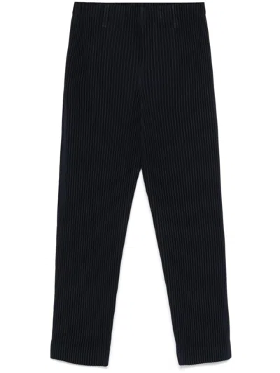 Issey Miyake Monthly Colors March Pleated Pants In Blue