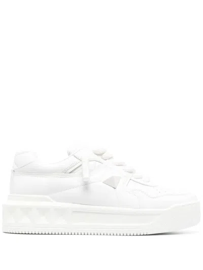 Valentino Garavani Mens White One Stud Xl Chunky-sole Leather Low-top Trainers In White