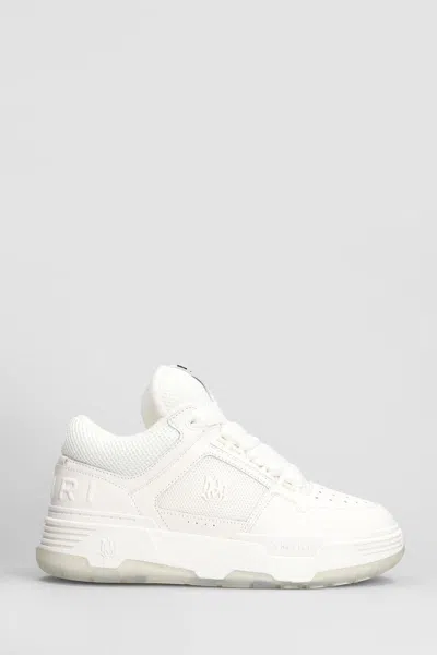 Amiri Ma1 Sneakers In Leather And Fabric In White