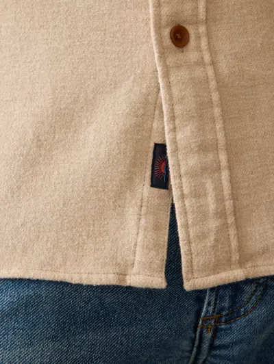 Faherty Super Brushed Flannel Shirt In Dune Coast