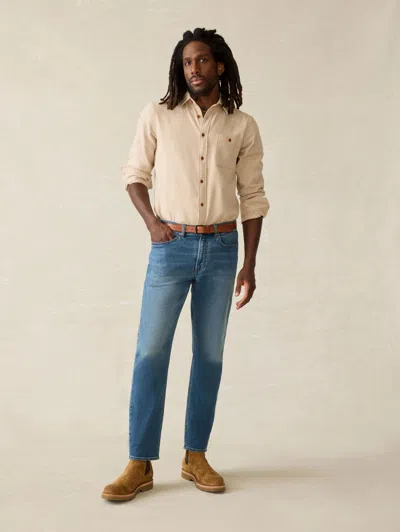 Faherty Super Brushed Flannel Shirt In Dune Coast