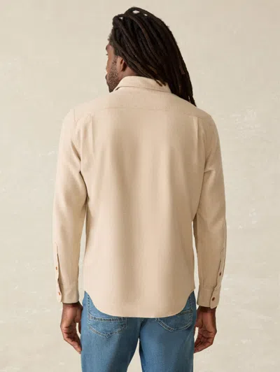 Faherty Super Brushed Flannel Shirt In Dune Coast