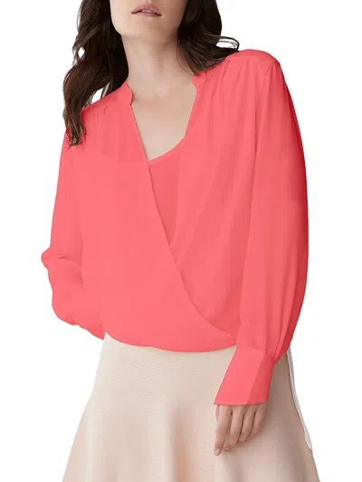Bcbgmaxazria Jaklyn Draped Front Blouse In Pink