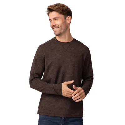 Free Country Men's Freecycle Sueded Long Sleeve Crew Neck In Brown