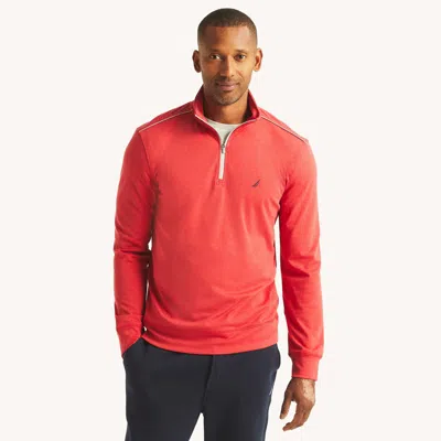 Nautica Mens Quarter-zip Sweatshirt In Multi