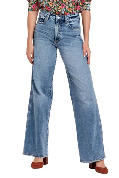 Dear John Denim Aubrey Wide Leg Cropped Jean In Sheridan In Multi
